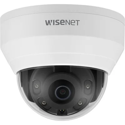 Hanwha QND-8010R Q Series, 5MP 2.8mm Fixed Lens, IR 20M IP Dome Camera, White